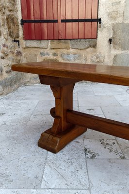 French Oak Monastic Community Benches, 1890s, Set of 2-XNH-1804607