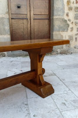 French Oak Monastic Community Benches, 1890s, Set of 2-XNH-1804607