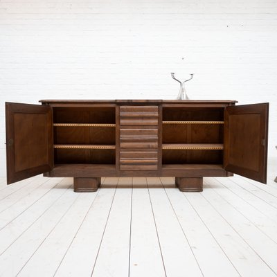 French Oak Sideboard in the style of Dudouyt, 1940s-EAJ-2032067