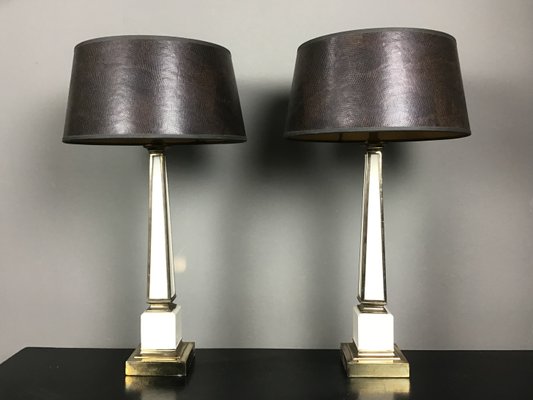 French Obelisk Table Lamps, 1970s, Set of 2-WZZ-561516