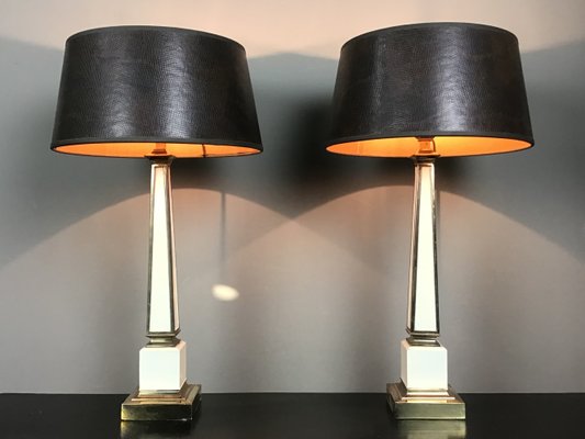 French Obelisk Table Lamps, 1970s, Set of 2-WZZ-561516