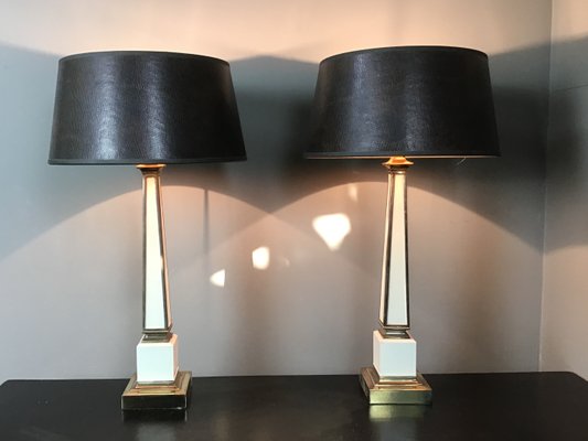 French Obelisk Table Lamps, 1970s, Set of 2-WZZ-561516