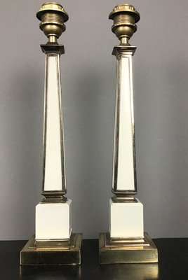 French Obelisk Table Lamps, 1970s, Set of 2-WZZ-561516