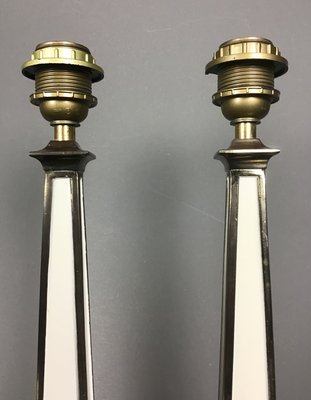 French Obelisk Table Lamps, 1970s, Set of 2-WZZ-561516