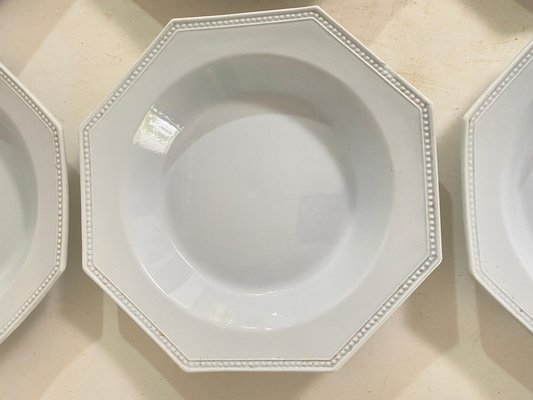 French Octagonal Earthenware Dishes, 1820, Set of 6-UR-1734472