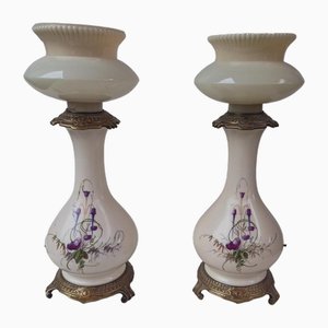 French Oil Lamps by Carlhian and Corbière, 1890s, Set of 2-EHL-1742262