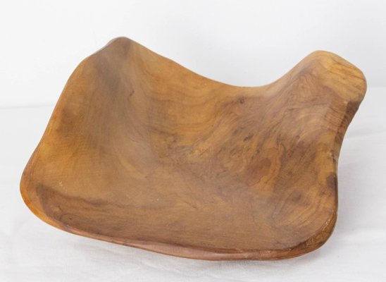 French Olive Wood Sculpture Flying Goose & Vide-Poche Reversible Objet, 1970s-RIU-1741876