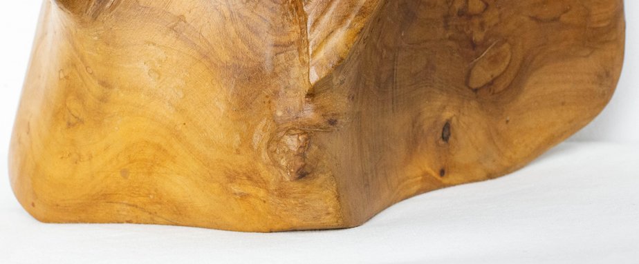 French Olive Wood Sculpture Flying Goose & Vide-Poche Reversible Objet, 1970s-RIU-1741876