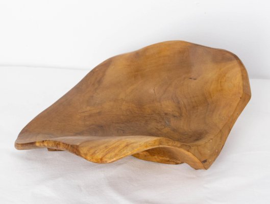 French Olive Wood Sculpture Flying Goose & Vide-Poche Reversible Objet, 1970s-RIU-1741876