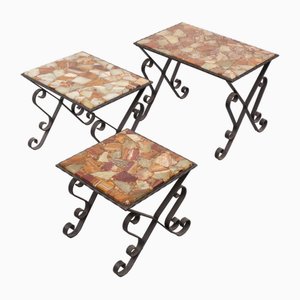 French Onyx Nesting Tables, 1972, Set of 3-GCG-1739642