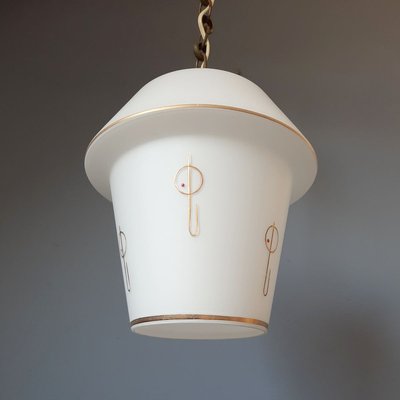 French Opaline Pendant Lamp, 1950s-SJU-889040