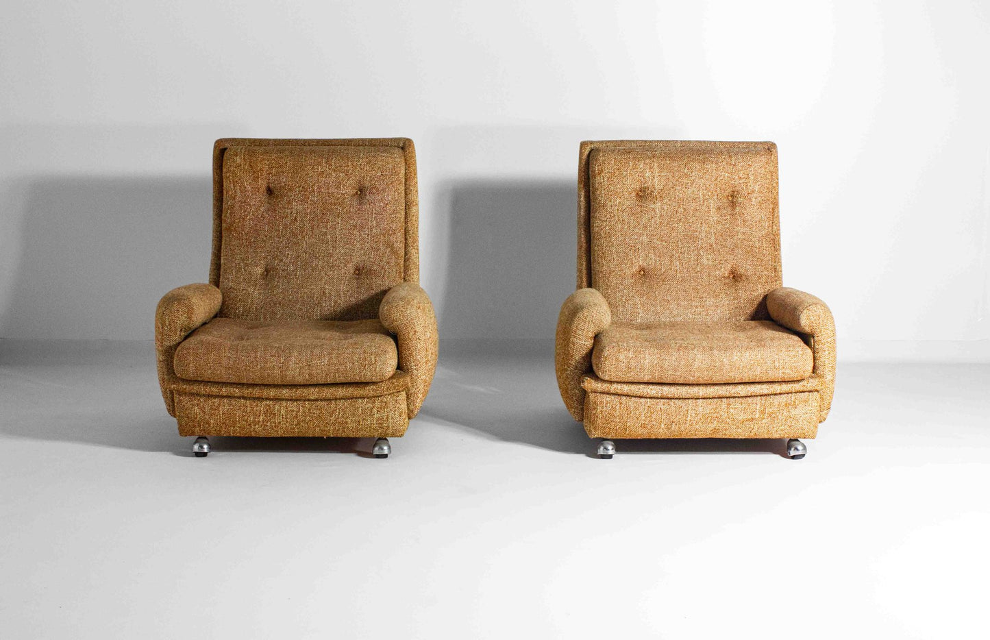 French Orchid Lounge Chairs by Michel Cadestin for Airborne, 1960s, Set of 2