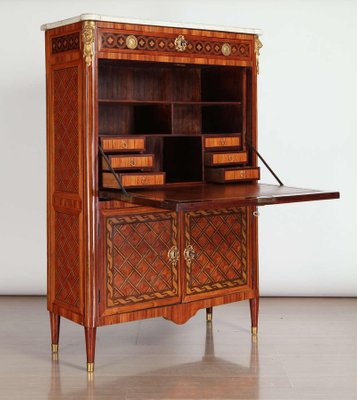 French Ormolu-Mounted Marquetry Secretaire-MBH-1032127