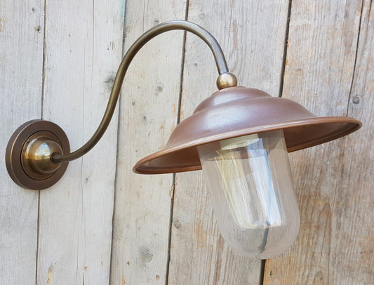 French Outdoor Copper Barn Light Lamp