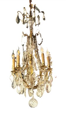 French Pampilles Chandelier in Glass-LA-1354517