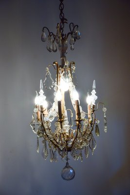 French Pampilles Chandelier in Glass-LA-1354517