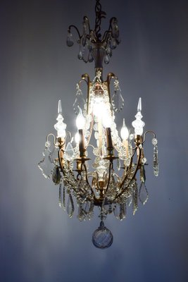 French Pampilles Chandelier in Glass-LA-1354517