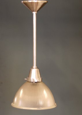 French Pendant Lamp in Holophane Style, 1940s-SY-807751