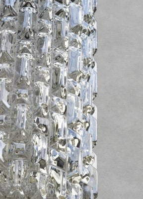 French Pendant Light in Textured Glass, 1950-JUA-1447928