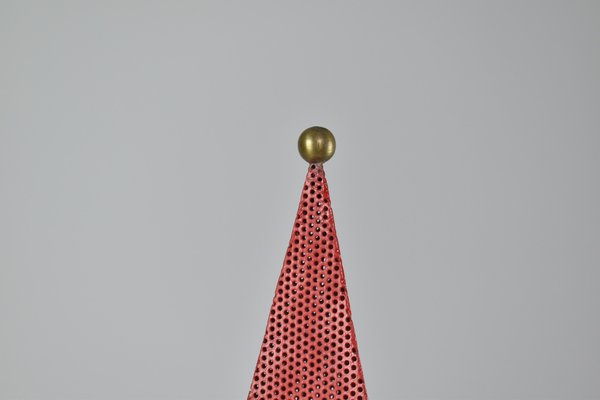 French Perforated Metal Table Lamp by Mathieu Matégot, 1950s-GXL-1796818