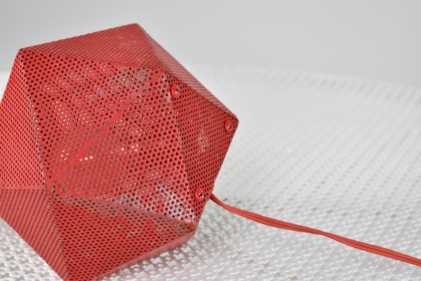 French Perforated Metal Table Lamp by Mathieu Matégot, 1950s-GXL-1796818