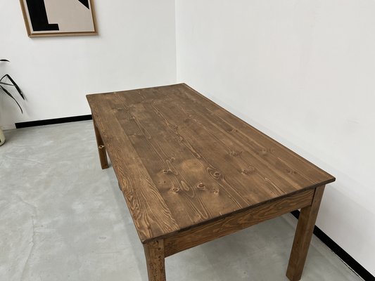 French Pine and Oak Farm Table, 1950s-WKI-1739669