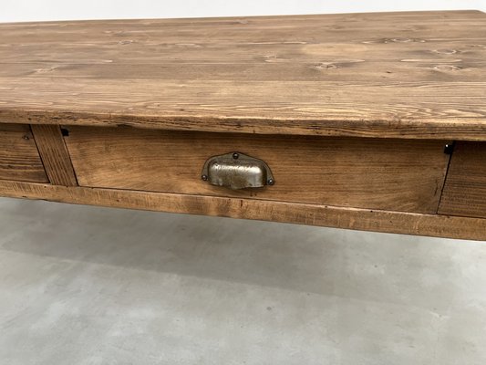 French Pine and Oak Farm Table, 1950s-WKI-1739669