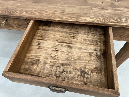 French Pine and Oak Farm Table, 1950s-WKI-1739669