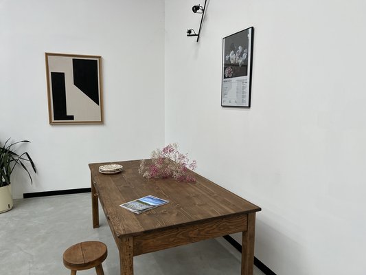 French Pine and Oak Farm Table, 1950s-WKI-1739669