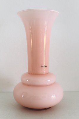 French Pink Glass Flower Vase by Pierre Cardin, 1980s-VNE-1030986