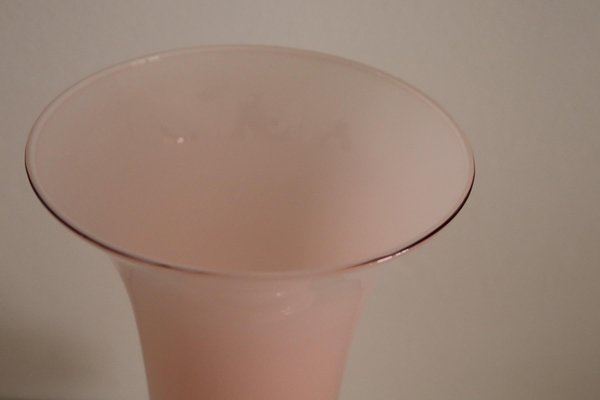 French Pink Glass Flower Vase by Pierre Cardin, 1980s-VNE-1030986