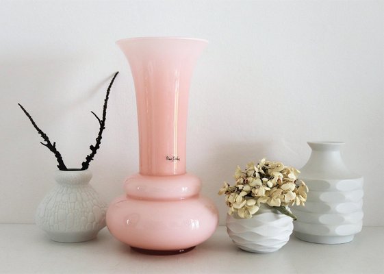 French Pink Glass Flower Vase by Pierre Cardin, 1980s-VNE-1030986