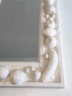 French Plaster Mirror with Fruits Decor, 1970s-BA-658227