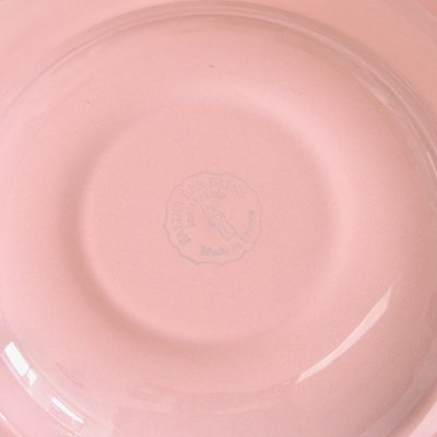 French Plates in Pink Earthenware from Salins, 1950s, Set of 6-SHG-2031476