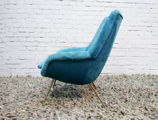 French Plush Armchair, 1950s-QFD-1057213