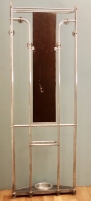 French Polished Aluminum Coat Stand, 1940s-SY-1700895