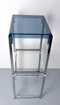 French Polycarbonate & Chrome Coffee Table or Nightstands, 1980s, Set of 2-RIU-1444163