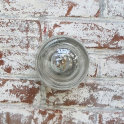 French Porcelain and Clear Glass Flush Mount-BLS-1782208