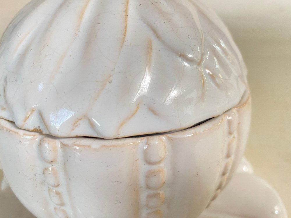 French Porcelain Sugar Pot by Sue & Mare, 20th Century