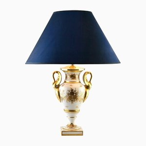 French Porcelain Table Lamp with Hand Painted Decoration, 1930s-MJY-1148857