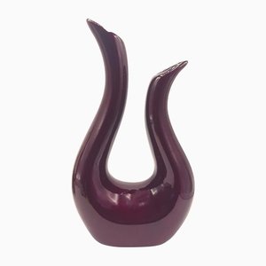 French Porcelain Vase with Vivid Bordeaux Red-TCS-1144306