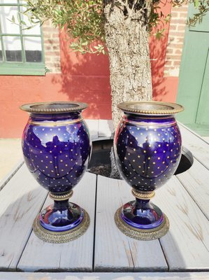 French Porcelain Vases, 1900s, Set of 2-JWI-1297167