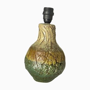 French Pottery Lamp in Green, 1960-UR-1721159