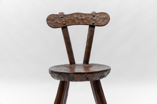 French Provincial Sculptured Chair in the style of Alexandre Noll, 1960s-KQB-1822283