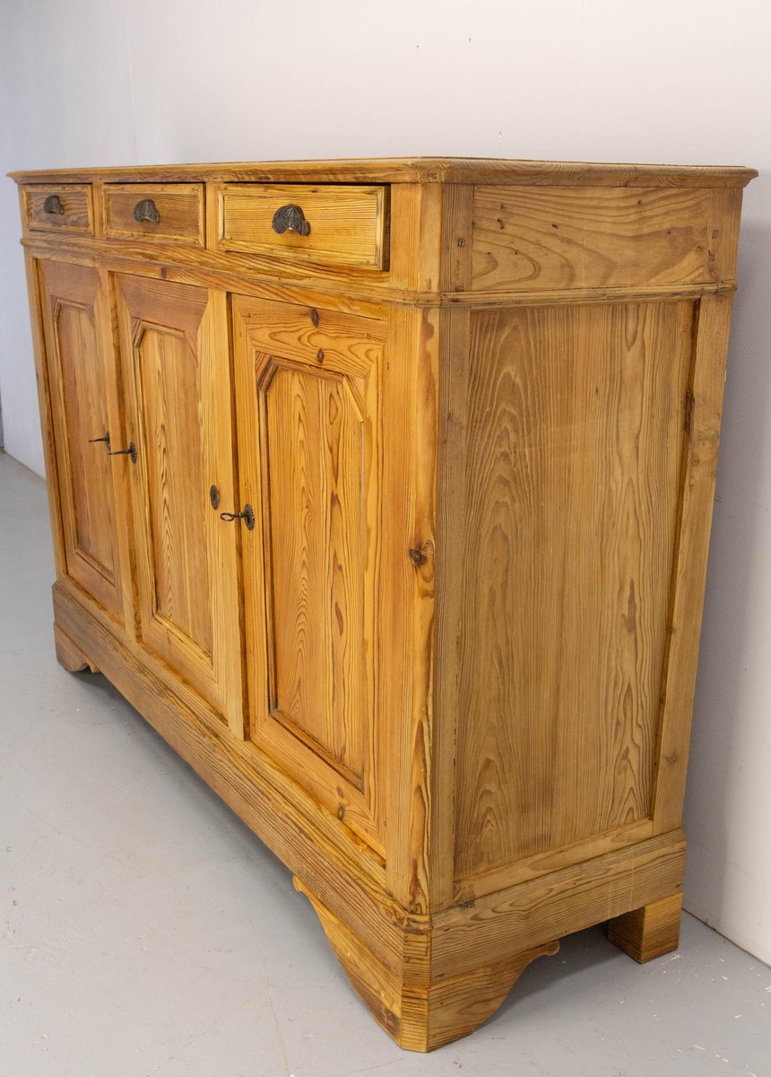 French Provincial Sideboard in Pine, Mid-19th Century