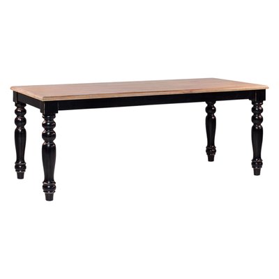 French Provincial Style Dining Room Table with Black Ebonized Legs-PSK-1002447