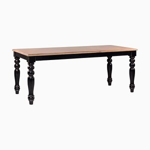 French Provincial Style Dining Room Table with Black Ebonized Legs-PSK-1002446