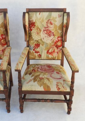 French Provincial Wingback Armchairs, Set of 2-JUA-1410715