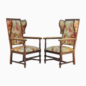 French Provincial Wingback Armchairs, Set of 2-JUA-1410715