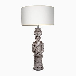 French Queen Table Lamp in Ceramic by André Marchal, 1950s-VRR-303652